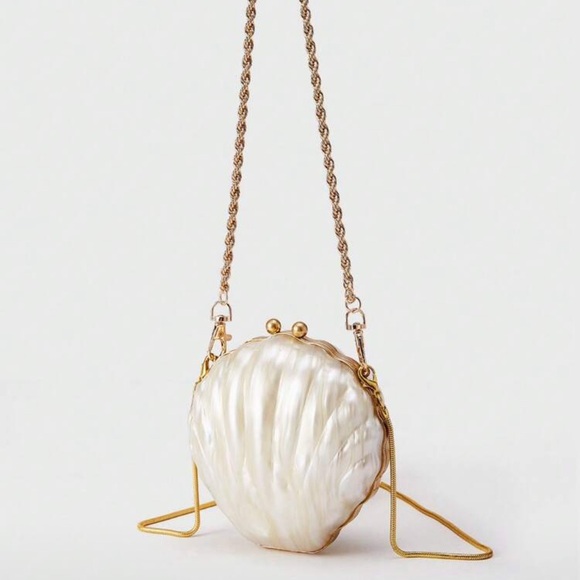 Luxe Rare Shell Clutch in Shimmering Cream - Picture 6 of 6